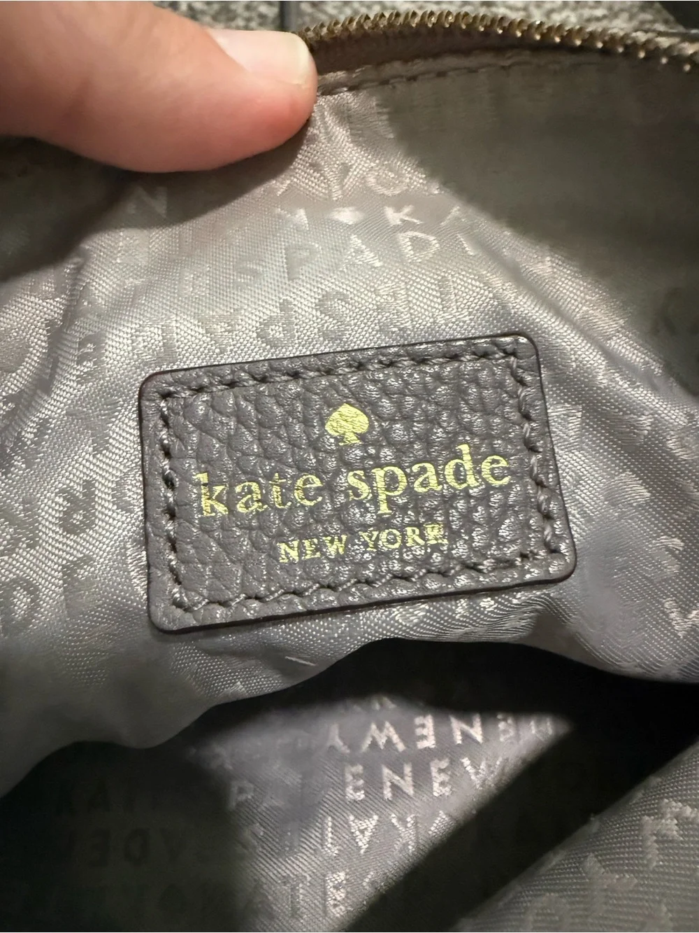 Kate Spade New York Pebbled Leather Crossbody Bag in Gray